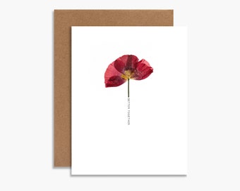 better together botanical greeting card, birthday card, flower print, art print, minimal greeting card