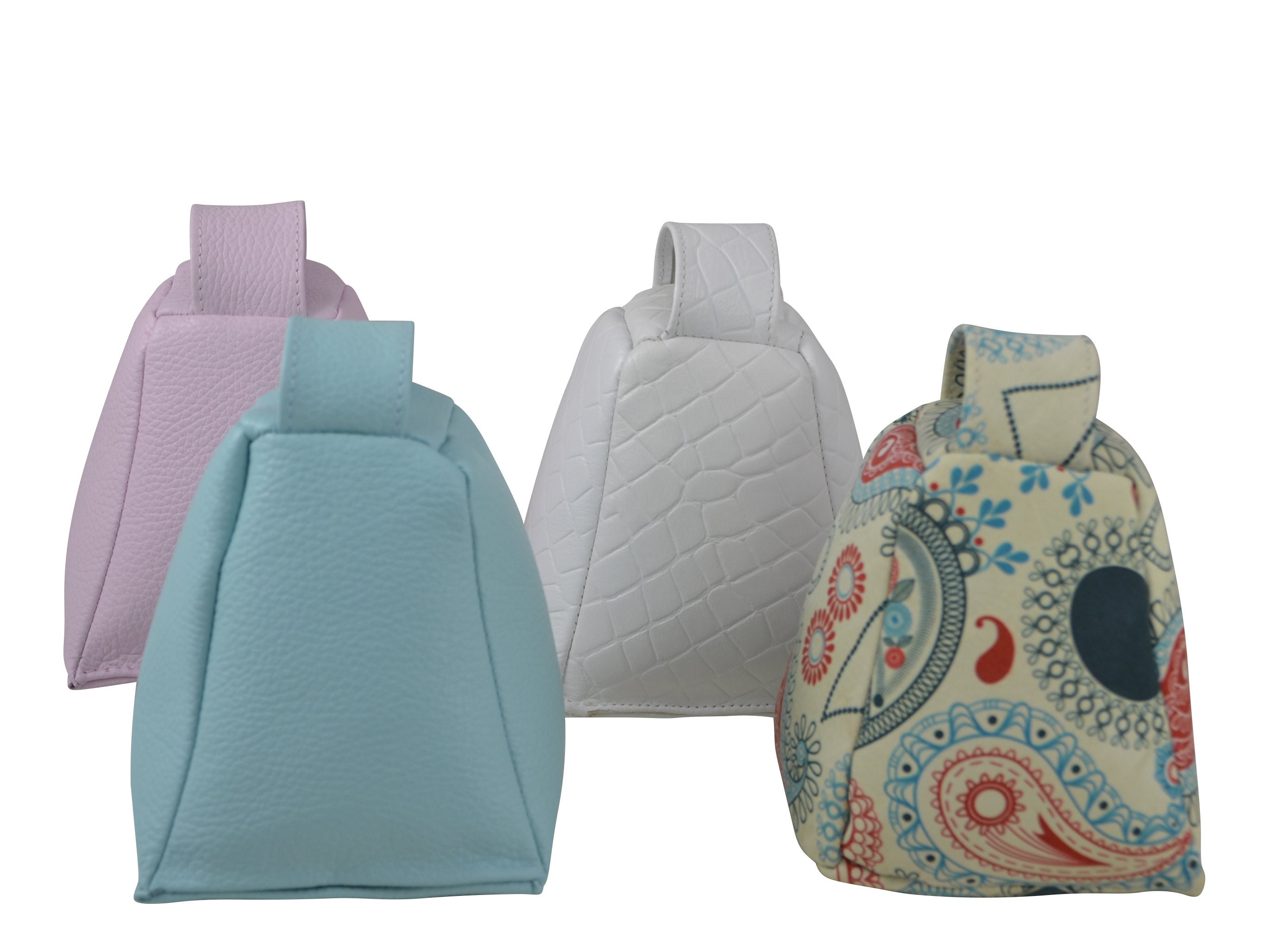 Hand Made Luxury Door Stop in Black Coloured Leather, Made Out of