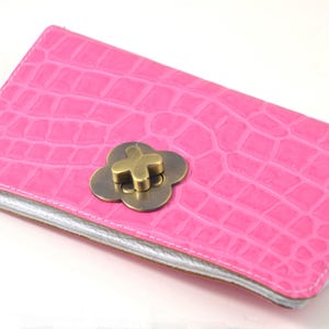 Hand gemaakte luxe clutch portomonnee van echt rundleer, met separaat kleine portomonnee. Voor creditcard, geld, paspoort en telefoon