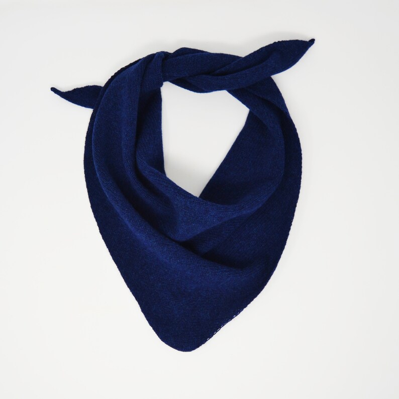 Dark Navy Lambswool neckerchief image 1