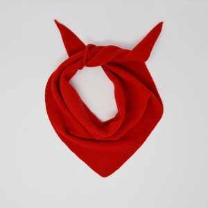 Poppy Red Lambswool neckerchief