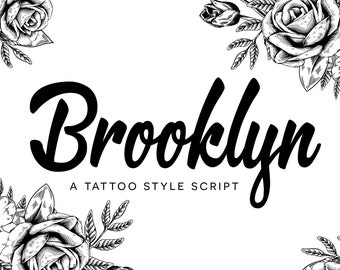 Fuente de Brooklyn - Fuente de marca - Fuente Cricut - Fuente Canva - Fuente manuscrita - Fuente Procreate / Descarga digital instantánea