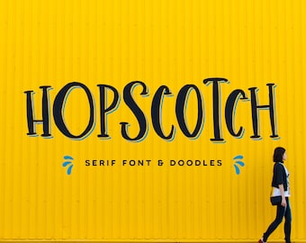 Fuente rayuela - Fuente de marca - Fuente Cricut - Fuente Canva - Fuente manuscrita - Fuente Procreate / Descarga digital instantánea