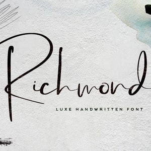 Richmond Font - Branding Font - Cricut Font - Canva Font - Handwritten Font - Procreate Font | Instant Digital Download