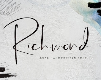 Richmond Font - Branding Font - Cricut Font - Canva Font - Fuente manuscrita - Procreate Font / Instant Digital Download