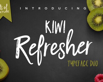 Kiwi Refresher Font Duo - Branding Font - Cricut Font - Canva Font - Fuente manuscrita - Procreate Font / Descarga digital instantánea