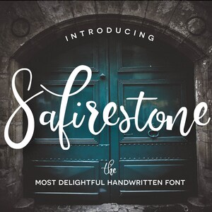 Police Safirestone - Police de marque - Police Cricut - Police Canva - Police manuscrite - Procreate Font | Téléchargement numérique instantané