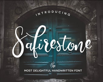 Fuente Safirestone - Fuente de marca - Fuente Cricut - Fuente Canva - Fuente manuscrita - Fuente Procreate / Descarga digital instantánea