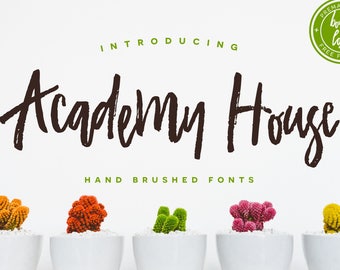Academy House Font - Branding Font - Cricut Font - Canva Font - Fuente manuscrita - Procreate Font / Instant Digital Download