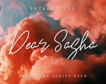 Dear Sasha Font - Branding Font - Cricut Font - Canva Font - Fuente manuscrita - Procreate Font / Descarga digital instantánea