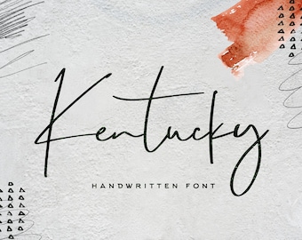 Kentucky Font - Branding Font - Cricut Font - Canva Font - Fuente manuscrita - Procreate Font / Instant Digital Download