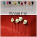 Voodoo pins, dammit doll, voodoo pins for dolls, howlite skull bead pins, stress doll pins, set of 4 voodoo pins, pins 