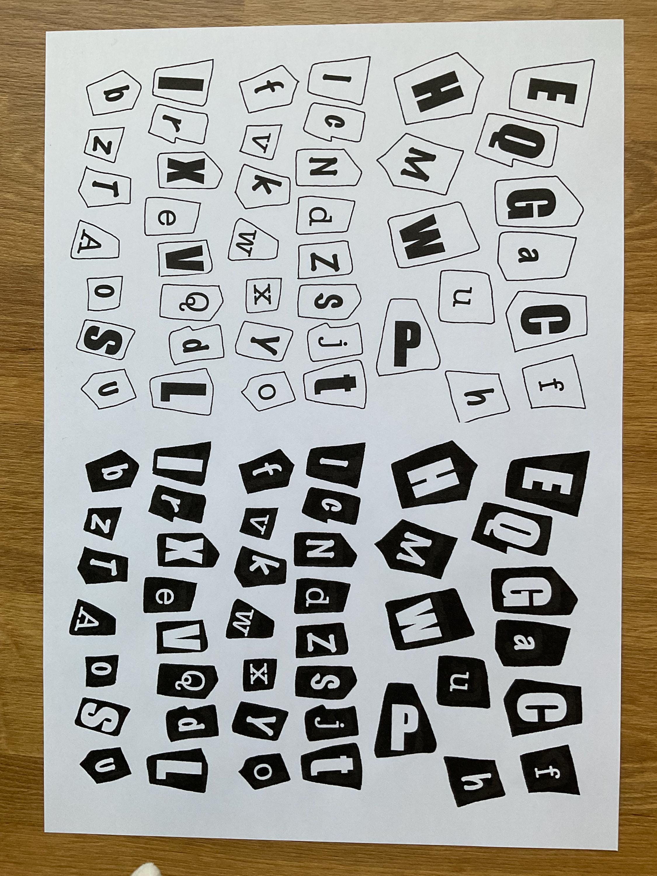 Junk Journal Ransom Letters, Printable - to Color for Your Creative ...