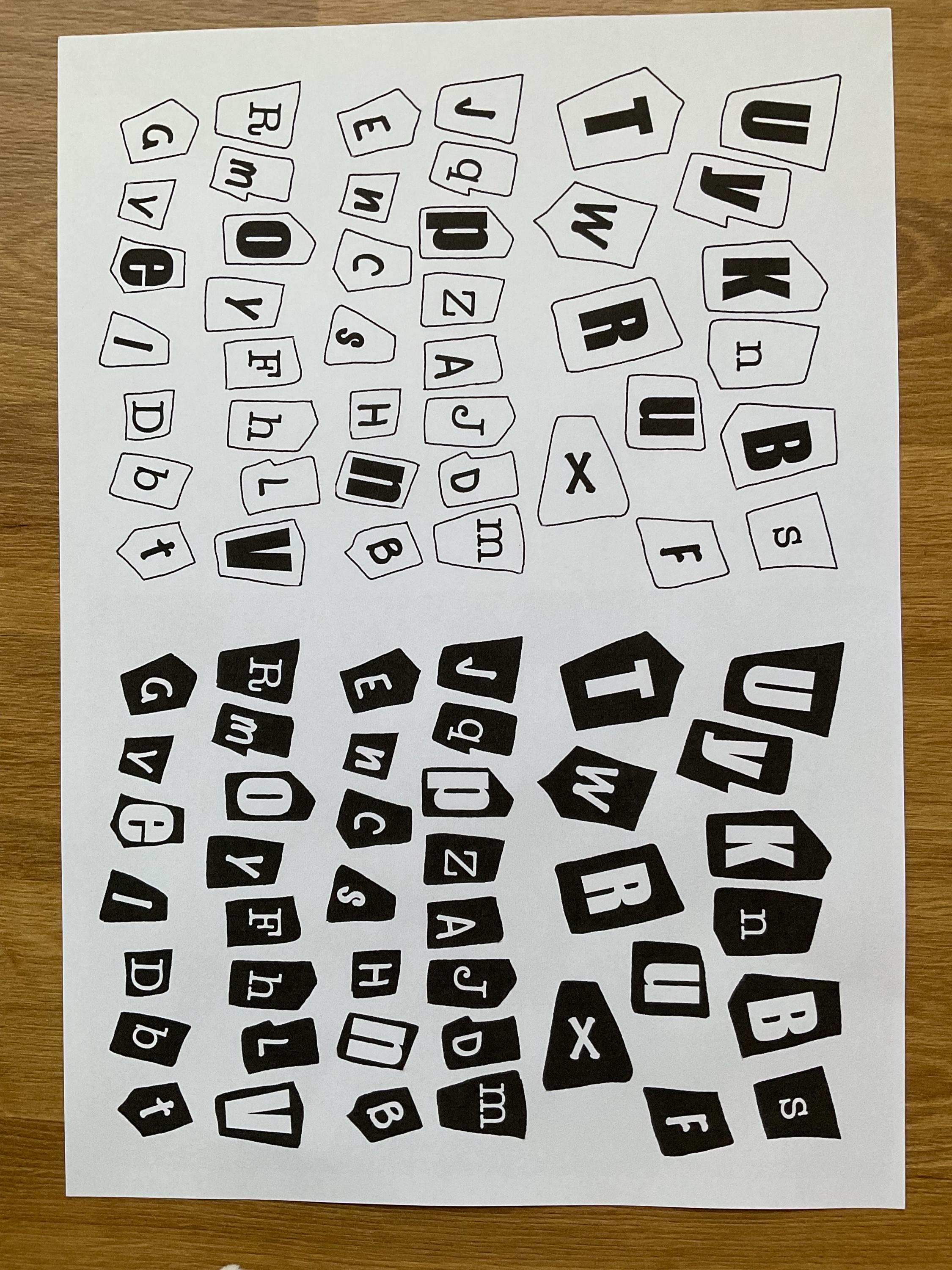 Junk Journal Ransom Letters, Printable - to Color for Your Creative ...