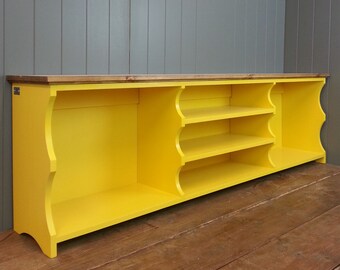Handmade Shoe Bench with Storage Shelves & Boot Compartments