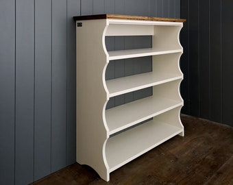 Large display unit with 4 shelves, shoe rack for the hallway or bookcase