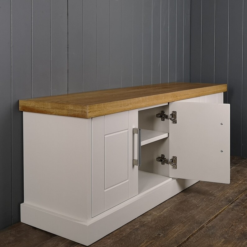 Large Rustic 2 Shelf Cupboard With Storage Shelves and 4 Panel Etsy UK