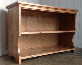 Hall shoe rack bench storage shelf in Antique Pine