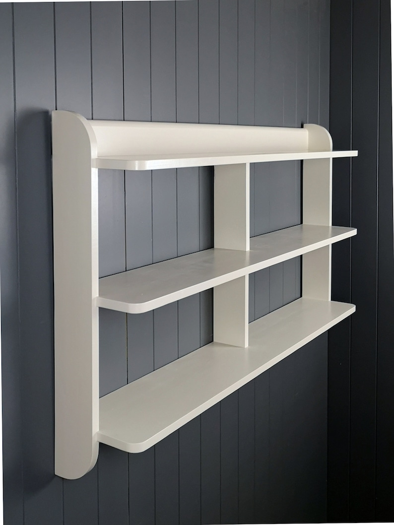 Wide wall mounted open back shelf unit. Painted kitchen Etsy