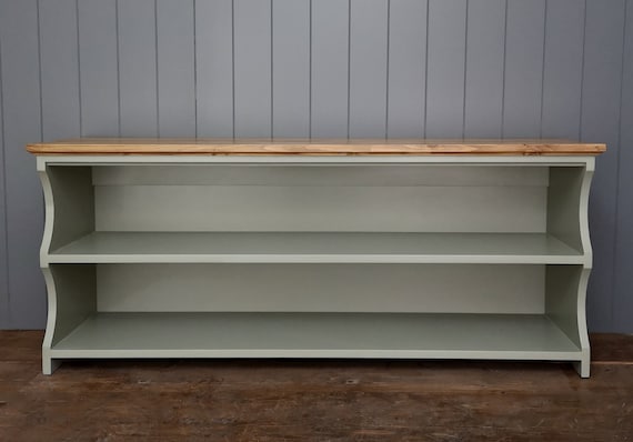 Hall Shoe Bench and Shoe Rack With Storage Shelves in Painted and
