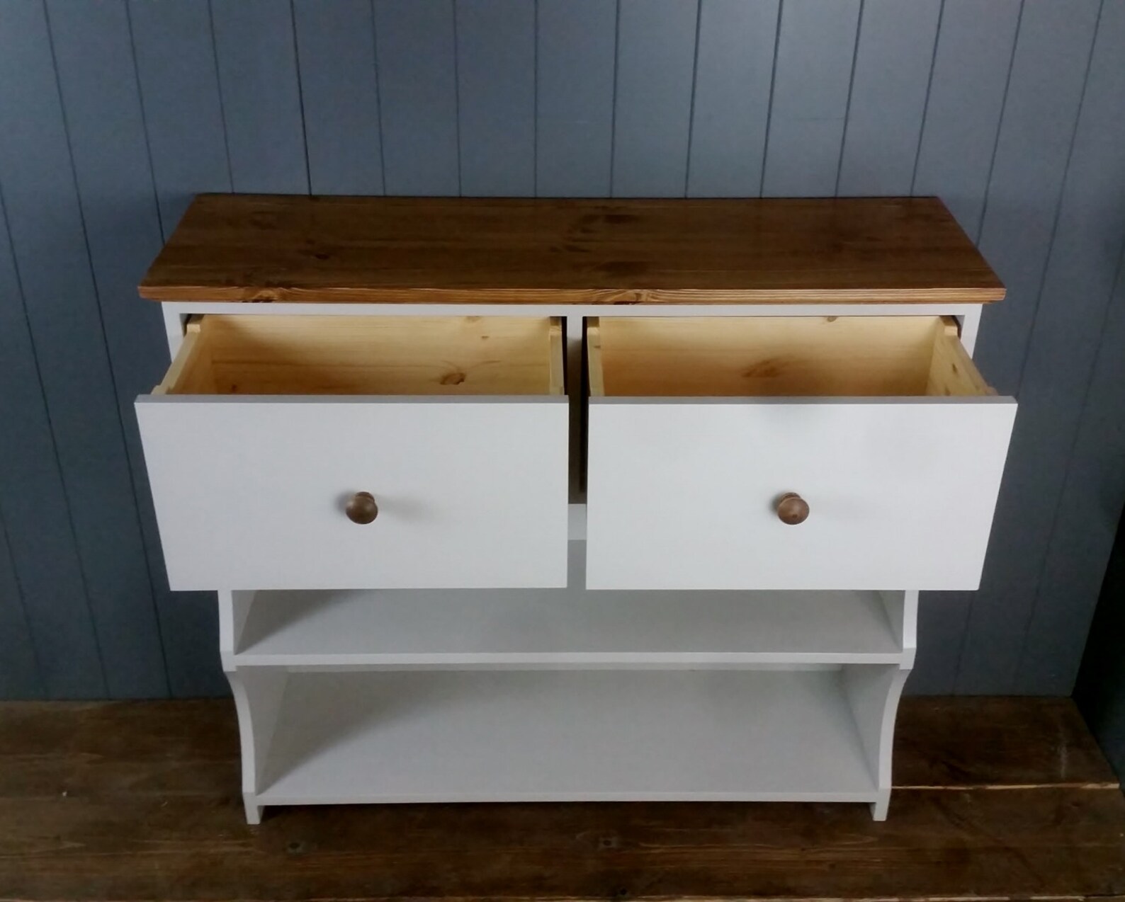 Hall Shoe Rack Console Table With Storage Shelves in Painted Etsy UK