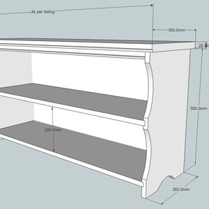 Shoe rack dimensions