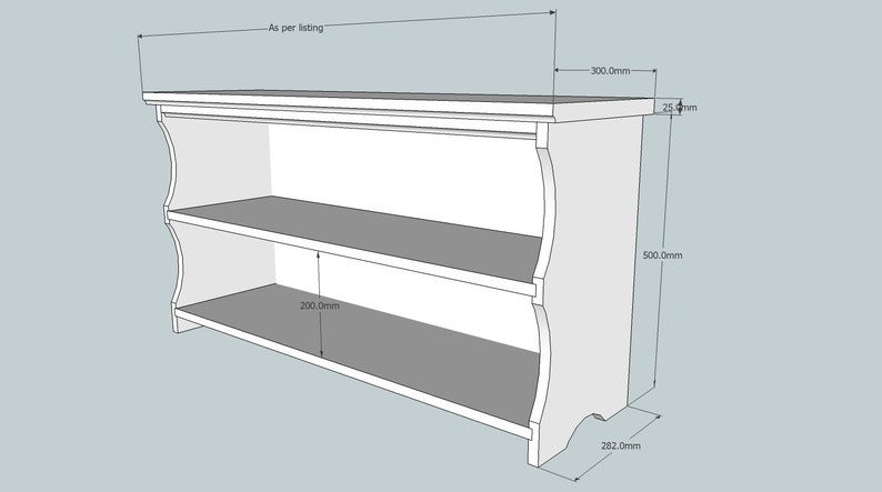 Shoe rack dimensions