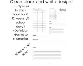 Homeschool Habit Tracker, Charlotte Mason Inspired, 60-Day Tracker Chart (PDF)