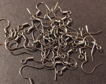 Gunmetal Earwires 20 Pairs