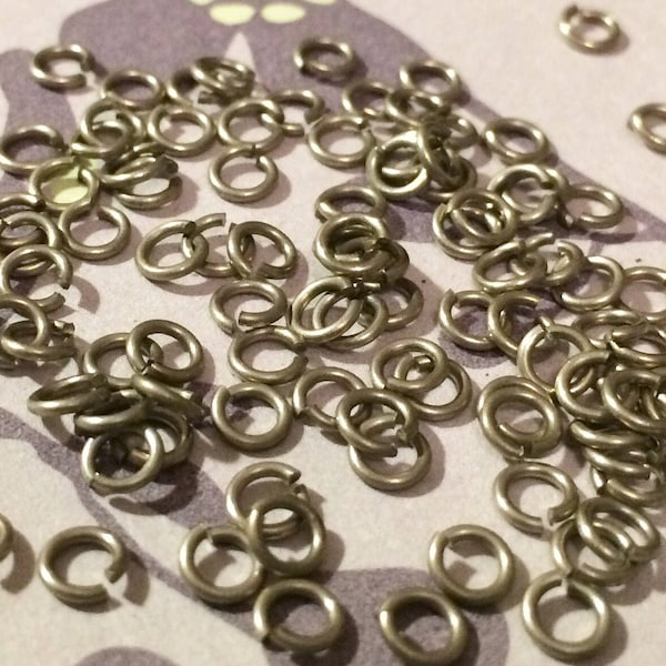 Vintage 4mm Silver Plate Jumprings 100 Pieces