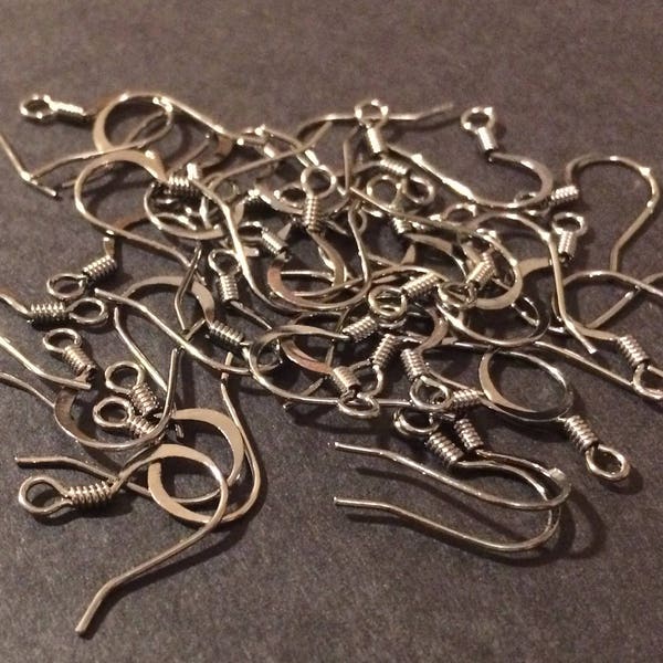 Gunmetal Hammered Earwires 20 Pairs