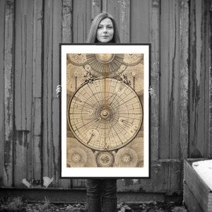 Celestial Map of the Universe Astronomy Wall Art Print Antique Star Map Science Home Decor and Gifts Old Maps and Prints Gift Idea image 4