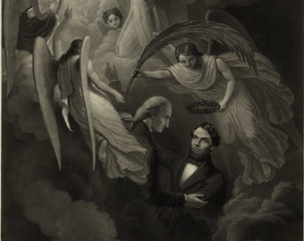 Abraham Lincoln - Vintage Art Print - Victorian Antique 1800's Americana - Curiosities - Patriotic Paper Ephemera