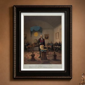 George Washington as a Master Mason - Vintage Masonic Art Print