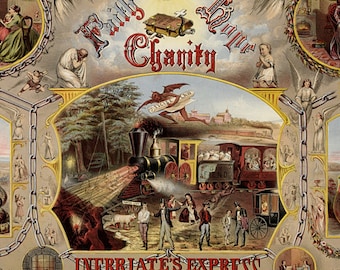Vintage Temperance Art Print, Faith Hope Charity Truth, 1870 Angels Demons Wall Art