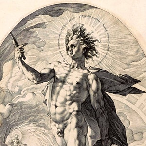 Apollo griechischen und römischen Götter Mythologie Sonne-Gott Giclée-Kunstdruck Landkarten und Drucke Fredrik Goltzius Bild 1