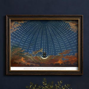 Print Hall of Stars, koningin van de nacht, hemelse magische fluit opera muurkunst