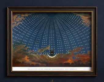 Hall of Stars Queen of the Night Print, Celestial Magic Flute Opera Wall Art