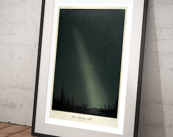 Zodiacal Light Art Print - Vintage Astronomy Science Illustration