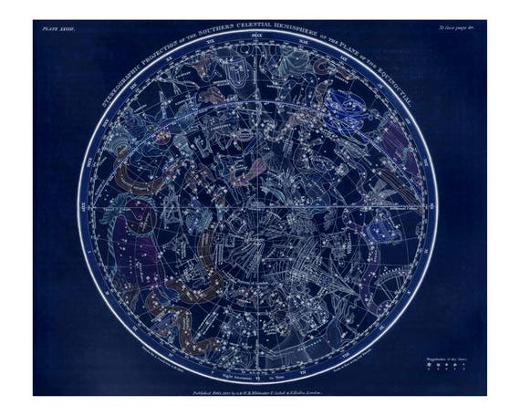 Southern Hemisphere Constellation Celestial Map - Astronomy Southern Hemisphere Constellation Celestial Map - Astronomy