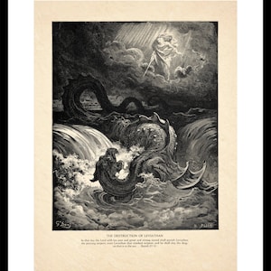 Gustave Dore's Destruction of Leviathan Vintage - Etsy