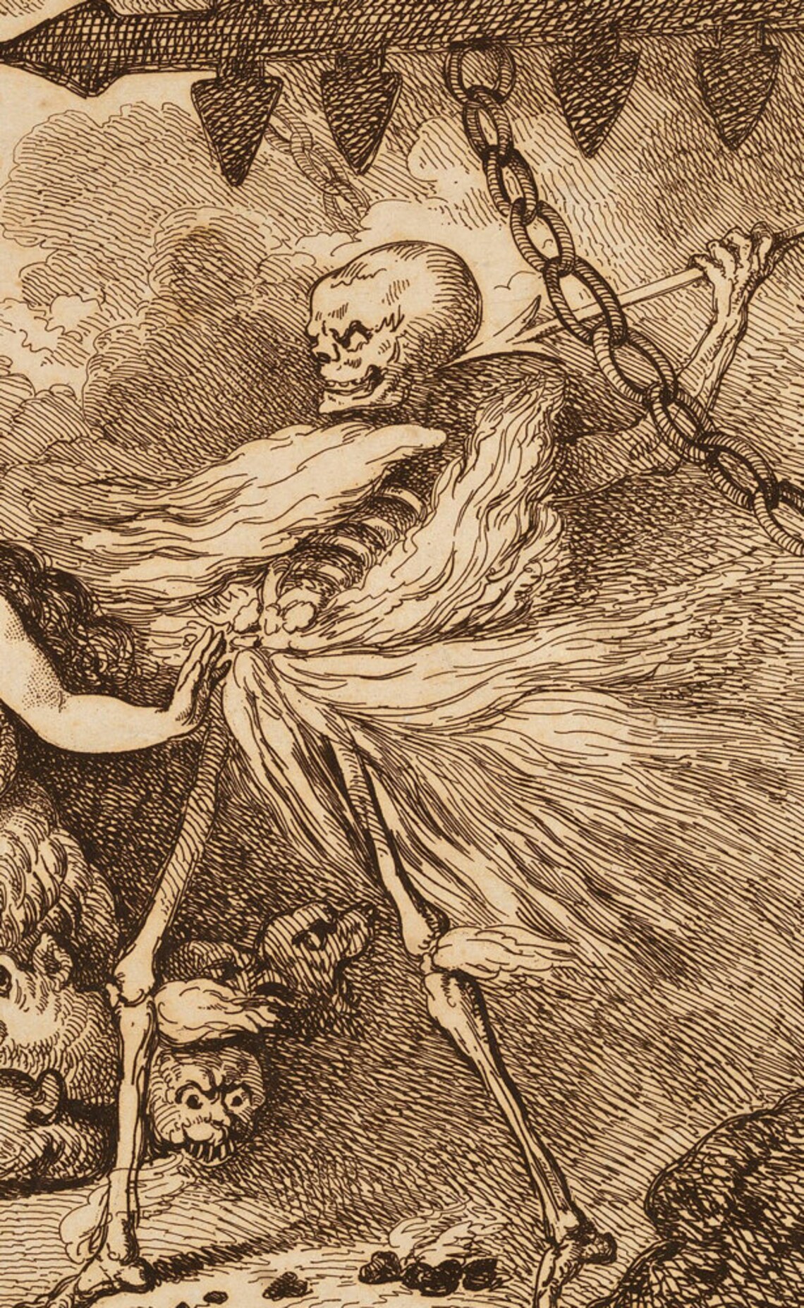 Satan Sin and Death  Paradise Lost  Vintage Religious Art image 2