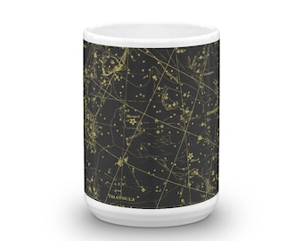 Constellations III 15oz Coffee & Tea Mug - Plate III - Perseus - Andromeda - Triangula - Sky Map Star Chart Ceramic Cup