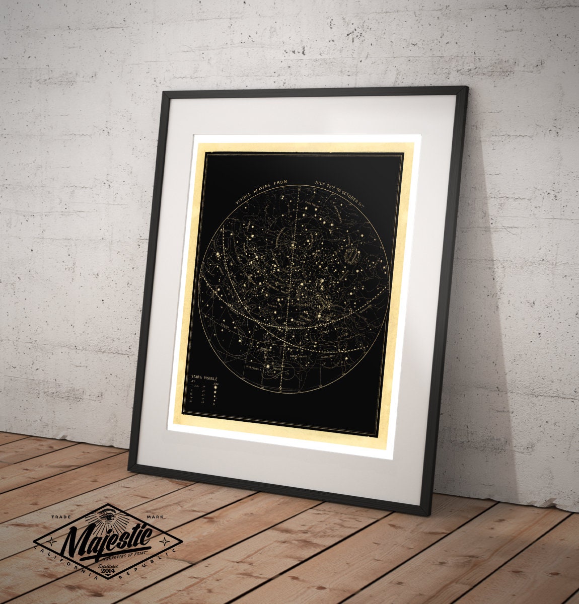 Visible Heavens 03 Constellation Celestial Chart - Astronomy Visible Heavens 03 Constellation Celestial Chart - Astronomy