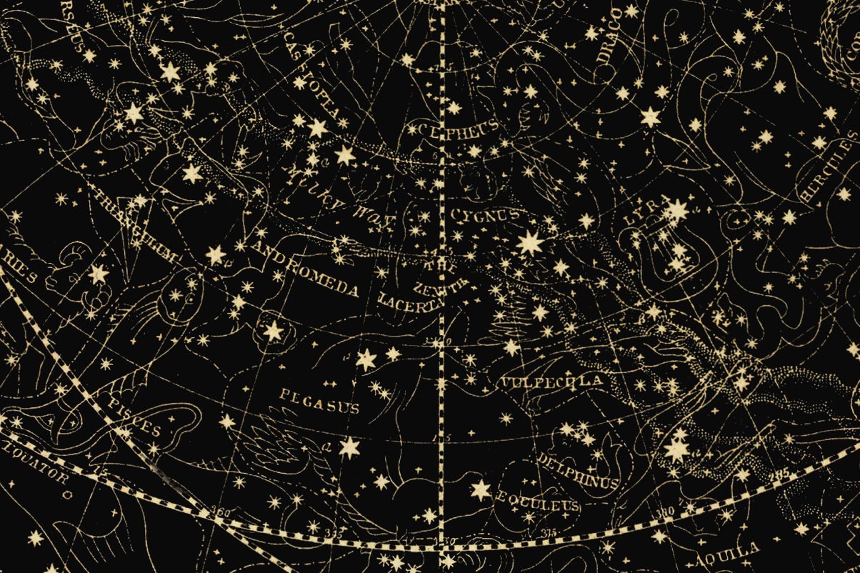 Visible Heavens 03 Constellation Celestial Chart - Astronomy Visible Heavens 03 Constellation Celestial Chart - Astronomy