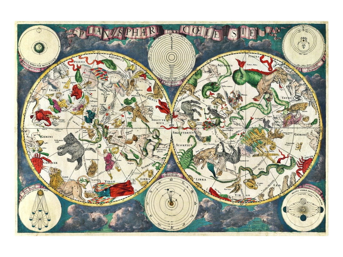 Download De Wit's Planisphaeri Coeleste Astronomy Art Print ...
