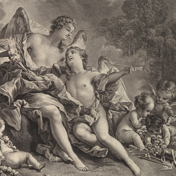 L'Hymen et l'Amour - 処女膜とキューピッド - ローマの神々