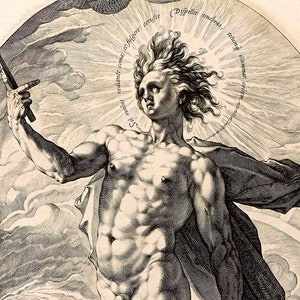 Apollo griechischen und römischen Götter Mythologie Sonne-Gott Giclée-Kunstdruck Landkarten und Drucke Fredrik Goltzius Bild 2