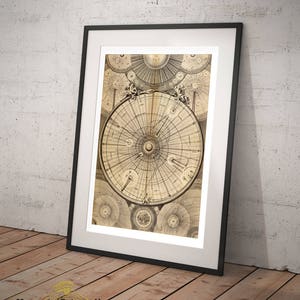 Celestial Map of the Universe Astronomy Wall Art Print Antique Star Map Science Home Decor and Gifts Old Maps and Prints Gift Idea image 5