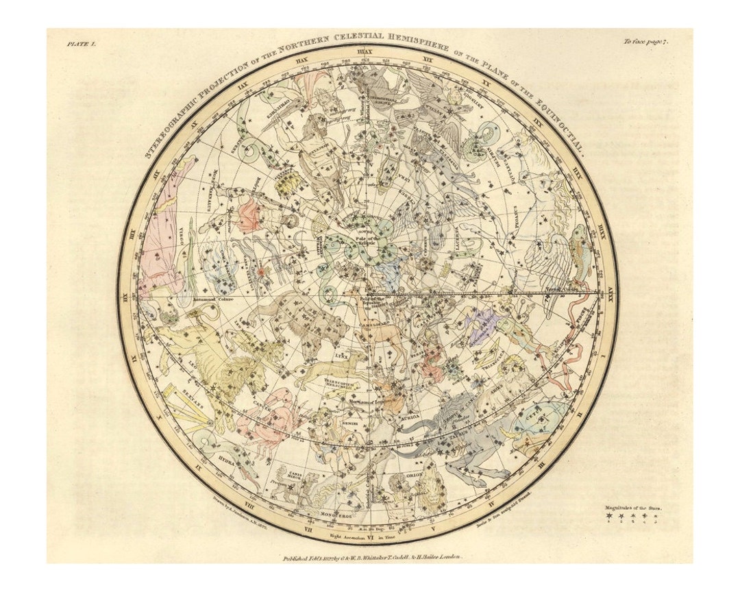 Northern Hemisphere Constellation Celestial Map - Astronomy Northern Hemisphere Constellation Celestial Map - Astronomy